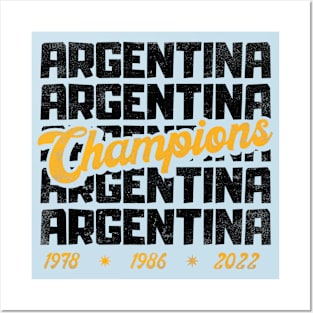 Argentina Football Champions 2022 Posters and Art